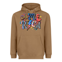 Toasted Coconut America Heavyweight Hoodie - CowhideDigitalArt
