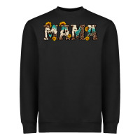Black mama sunflower leopard Heavyweight Sweatshirt - OliviaCreatesArt
