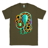 Army Green Leo Zodiac Sign Sunflower Leopard Serape Classic Tee - RanaPortraitStore