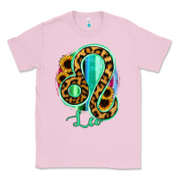 Bubblegum Pink Leo Zodiac Sign Sunflower Leopard Serape Classic Tee - RanaPortraitStore