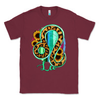 Burgundy Leo Zodiac Sign Sunflower Leopard Serape Classic Tee - RanaPortraitStore