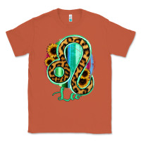 Copper Leo Zodiac Sign Sunflower Leopard Serape Classic Tee - RanaPortraitStore