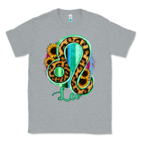 Heather Grey Leo Zodiac Sign Sunflower Leopard Serape Classic Tee - RanaPortraitStore