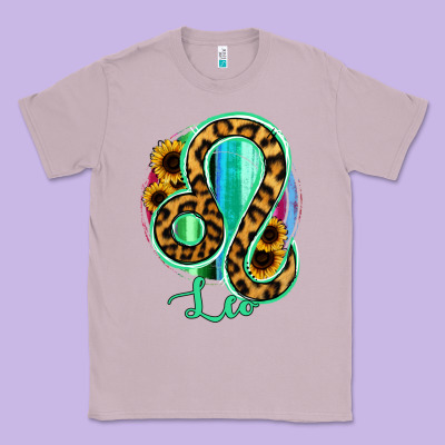 Leo Zodiac Sign Sunflower Leopard Serape Classic Tee Designed By Ranaportraitstore