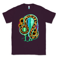 Plum Leo Zodiac Sign Sunflower Leopard Serape Classic Tee - RanaPortraitStore