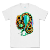 White Leo Zodiac Sign Sunflower Leopard Serape Classic Tee - RanaPortraitStore