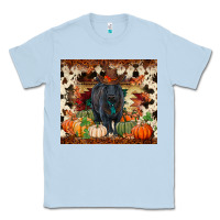 Dusty Blue Fall black angus Classic Tee - RanaPortraitStore