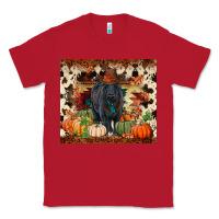 Red Fall black angus Classic Tee - RanaPortraitStore
