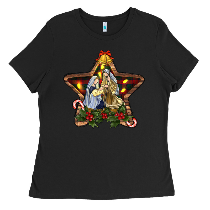 Christmas Baby Jesus Oh Holly Night Ladies Tee by RanaPortraitStore | Teevron