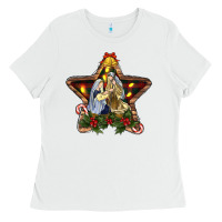 White christmas baby jesus oh holly night Ladies Tee - RanaPortraitStore