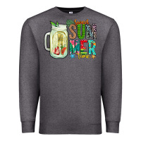 Charcoal Heather sweet summer time Premium Sweatshirt - CowhideDigitalArt