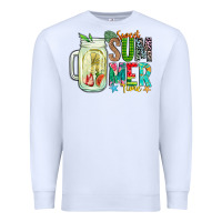 White sweet summer time Premium Sweatshirt - CowhideDigitalArt