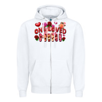White one loved mini Zipper Hoodie - FaDigitalArtStudio