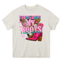 Cream if i cant wear my boots i aint going Heavy Core Tee - NancyCooperArtShop