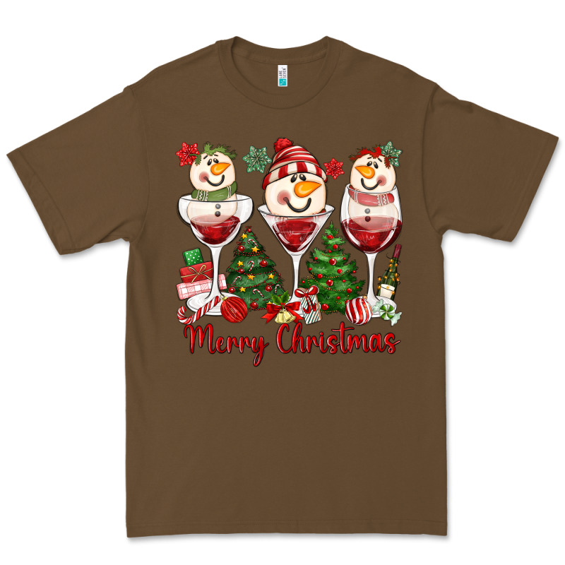 Merry Christmas Wine And Cocktails Premium Tee by MaliasSmallBusiness | Teevron