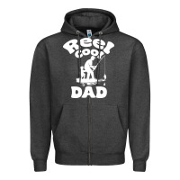 Charcoal Heather Reel Cool Dad fathers day fishing adventure Zipper Hoodie - tuanDangUi