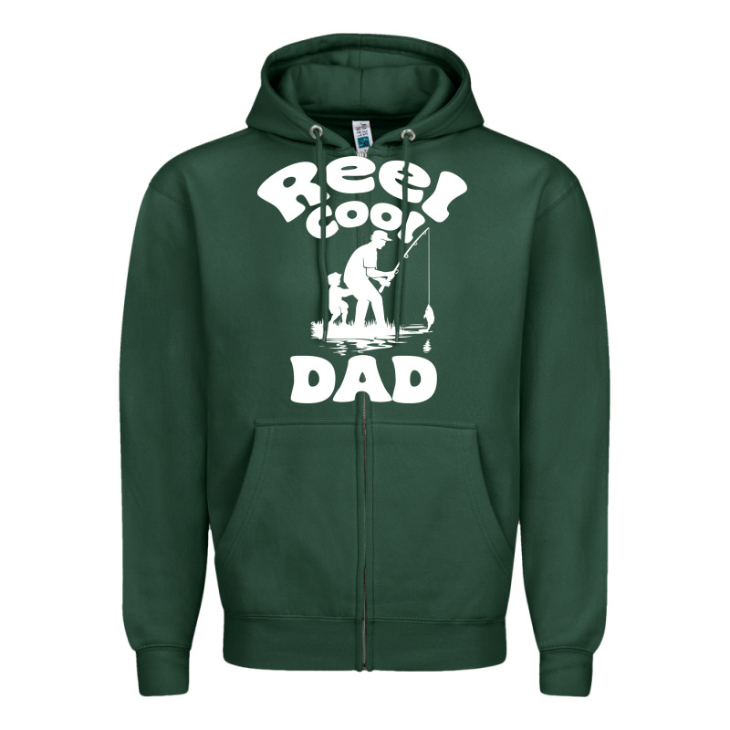 Reel Cool Dad Fathers Day Fishing Adventure Zipper Hoodie by tuanDangUi | Teevron