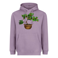 Lavender Guava Tree Bonsai Illustrations Heavyweight Hoodie - LillyAllenDesigns