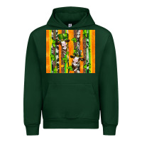 Forest Green st patricks cow and shamrock with cowhide Urban Hoodie - Artiststas