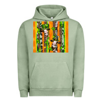Pigment Oil Green st patricks cow and shamrock with cowhide Urban Hoodie - Artiststas