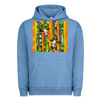 Pigment Pebble Blue st patricks cow and shamrock with cowhide Urban Hoodie - Artiststas