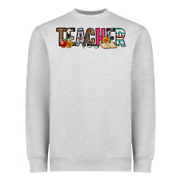 Heather Grey teacher Heavyweight Sweatshirt - OliviaCreatesArt
