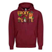 Burgundy lucky a latte Zipper Hoodie - FaDigitalArtStudio