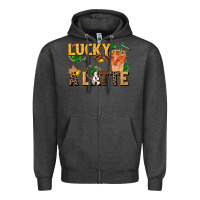 Charcoal Heather lucky a latte Zipper Hoodie - FaDigitalArtStudio