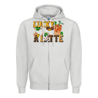 Dove Grey lucky a latte Zipper Hoodie - FaDigitalArtStudio