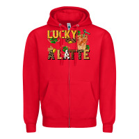 Red lucky a latte Zipper Hoodie - FaDigitalArtStudio