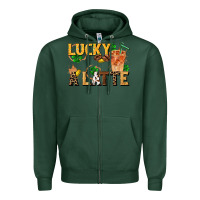 Sports Green lucky a latte Zipper Hoodie - FaDigitalArtStudio