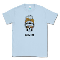 Dusty Blue Glitter Patterned Leopard Mom Skull Classic Tee - Bettercallsaul