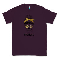 Plum Glitter Patterned Leopard Mom Skull Classic Tee - Bettercallsaul