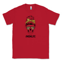 Red Glitter Patterned Leopard Mom Skull Classic Tee - Bettercallsaul