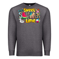 Charcoal Heather summer time Premium Sweatshirt - CowhideDigitalArt