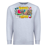 Heather Grey summer time Premium Sweatshirt - CowhideDigitalArt