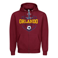 Burgundy Orlando pirates, ball Zipper Hoodie - tuanDangUi