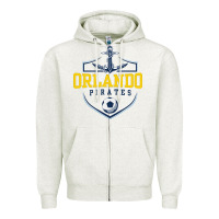 Oatmeal Heather Orlando pirates, ball Zipper Hoodie - tuanDangUi