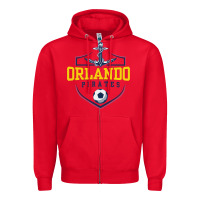 Red Orlando pirates, ball Zipper Hoodie - tuanDangUi