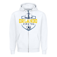 White Orlando pirates, ball Zipper Hoodie - tuanDangUi