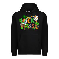 Black lucky nurse St. Patrick's Day Premium Hoodie - FaDigitalArtStudio