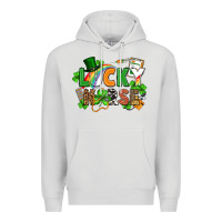 Dove Grey lucky nurse St. Patrick's Day Premium Hoodie - FaDigitalArtStudio