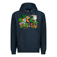 Navy lucky nurse St. Patrick's Day Premium Hoodie - FaDigitalArtStudio
