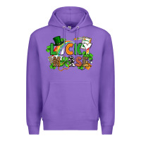 Purple lucky nurse St. Patrick's Day Premium Hoodie - FaDigitalArtStudio