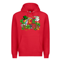 Red lucky nurse St. Patrick's Day Premium Hoodie - FaDigitalArtStudio