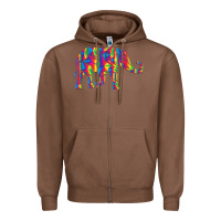 Chestnut Elephant1687 Zipper Hoodie - tuanDangUi