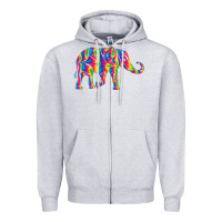 Heather Grey Elephant1687 Zipper Hoodie - tuanDangUi