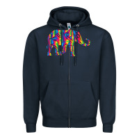 Navy Elephant1687 Zipper Hoodie - tuanDangUi