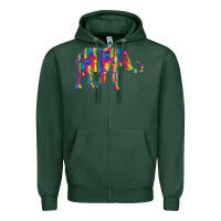Sports Green Elephant1687 Zipper Hoodie - tuanDangUi