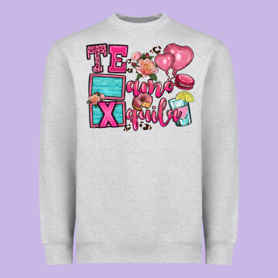 Te Amo Te Quila Heavyweight Sweatshirt Designed By Oliviacreatesart